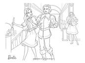coloriage barbie mousquetaire et le prince